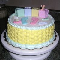 Baby Blocks 8 x 3 cake for baby shower