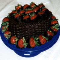 Chocolate Strawberry Basket Cake 