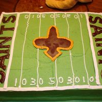 New Orleans Saints Grooms Cake This is the field of the Superdome. This cake was a nightmare for me (as simple as it is). I had everything planned out in my mind but...