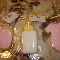 Baby Shower Cookies Almond Sugar Cookies with antonia74's royal icing. I had a little trouble getting the right consistency. I need to work with it a...
