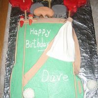 Golf Bag This is a recent cake I made for an avid golfer. He loved it ! Chocolate cake with buttercream. Fondant accents. Inspired by the Wilton...