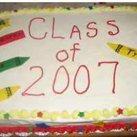 Preschool Graduation Cake This is the cake I made for my son's preschool's graduation this year. It was a hit.