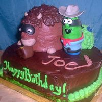 The Lone Stranger This is the cake my big boy wanted for his 13th Birthday! He was so happy with it, so I'm happy! It's a marble cake w/ Hershey&#...