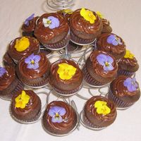 Cupcakes Cupcakes with fresh flowers