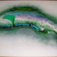 Trout 3-d trout, fondant and airbrushed