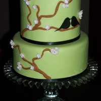 Lovebirds Display cake made for a bridal show