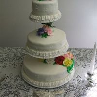 First Paid Wedding Cake A few things that I would change if I do this again, but, the bride was ecstatic and I guess that is all that matters!