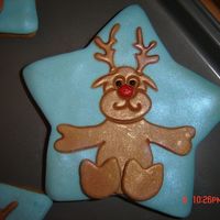 A Nice Star This is a butter cookie with fondant and patchwork tecnique