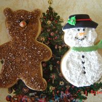 Bear And Friend Butter cookie with icing and fondant