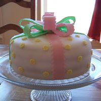 First Fondant Cake This cake was made for my daughter's friend as an experiment for my first fondant cake. Here, I used wilton fondants because I hadn&#...