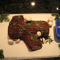 Buche De Noel / Christmas Yule Log This is my take on the classic buche de noel that I created for a family charity party. I rolled a sponge cake with white chocolate...