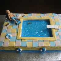 Chateau_Montebello_Apr_2007_01.jpg Relaxing by the Pool - White cake with chocolate and coffee buttercream.