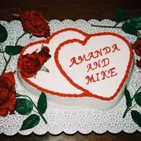 Double Heart Bridal Shower Cake 