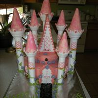Pink Castle Birthday Cake This is the castle cake I made for my daughters birthday. So many things happened that weekend when I was suppose to make it that I didn&#...