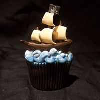 Pirate Cupcake I made this for a challenge in the Flickr group Flickr Bake-off