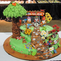 Garden Cake Cake I made for a Columbus Ohio cake decorating contest that won first place!