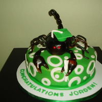 Scorpion Graduation This was for a graduation the school mascot was a scorpion and school colors green and white. tried to make him less scary by giving him...