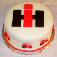 Ih B-Day Cake Top View For the Grandpa who loves his tractors!!! (4th cake I've made)