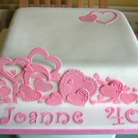 Pink N White Heart Patchwork Cutter 