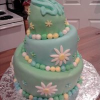 Topsy Turvey Simple cake covered in mmf