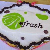 My First Cupcake Cake This is my first cupcake cake. I made it for my womens group at church "Refresh". I made orm the flyer.