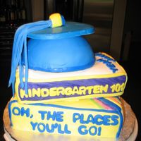 Cap & Books For a Kindergarten graduation. All decorated with fondant.