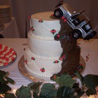 4X4 Jeep All buttercream with candy rocks