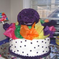 Barney Jumps Out Of Cake Barney just isn't that popular anymore, but my daughter loves him. I madethis for her 2nd birthday. I made Barney out of the 3D Bear...