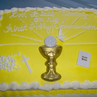 Timmy's First Communion I did this for my nephew, Timmy. Can you see the similarities of my other First Communion cakes? :)