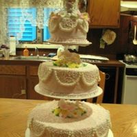 First Communion Cake This was for my God daughters First Communion last Sunday. Bottom border went on during final setup. The flowers are gumpaste, ordered of...