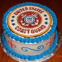 Coast Guard Cake Just practicing colorflow on the USCG emblem.