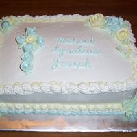 Micheal's Christening This was a gluten free cake with iced in pastry pride.