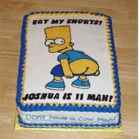 Bart Simpson This is for an 11 year old but didn't want to post in the childrens section. I think he turned out pretty cute. I wouldn't do for...