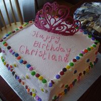 Basic Birthday Cake With Royal Icing Tiara 