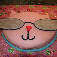 Cake For My Daughters' Birthday Party I used the napkins they chose for the cake idea. Cake turned out great till my youngest son decided it needed some aeration and so poked...