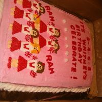 Cheerleader Cake I made this for my daughter's birthday.