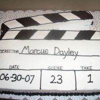 Movie Clapboard This was made for a guy who likes to make and direct his own movies. I had a hard time with the writing, it's one of my weak points.