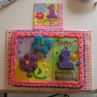 First Birthday My P.A. at work had this theme for his daughters first birthday and asked if i could duplicate this napkin. I tried my best. All BC and the...