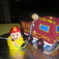 Fire Truck With Firefighter 
