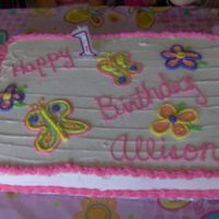 Butterfly Cake I made this for my daughter's 1st birthday. This was the first cake I was completely satisfied with. I got the idea from the...