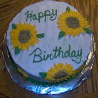 Sunflower1 This was a birthday cake I made for my Mom and her husband. They both have September birthdays. This is probably my favorite so far.