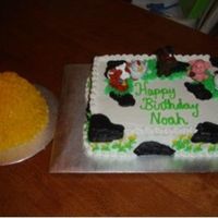 Farm First Birthday This was done to match a customer's farm theme for her son's first birthday. I used her farm animals as toppers, and made the...
