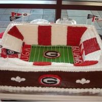 University Of Georgia Groom's Cake I did this cake for my cousin's wedding reception. He wanted something UGA and was thrilled when he saw this cake. It was pound cake...