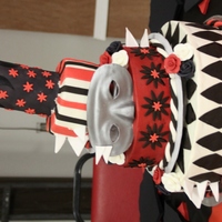 Lady Gaga Inspired Special request for a quinceanera. Lady Gaga inspired. Buttercream frosting, fondant accents. Crown and mask made from gumpaste. Tilted...