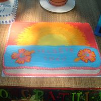 Luau Graduation Cake 