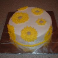 Sun Flower This cake looks alright, this is the second version of this cake. My first attempt the buttercream was way too thick and was ripping of...