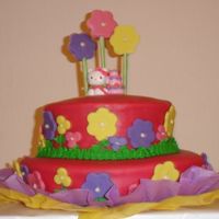 My First Birthday iT&uml;&acute;S A VERY COLORED HELLO KITTY CAKE, MADE FOR A LITTLE GIRL ON HER&acute;S FIRST BIRTHDAY
