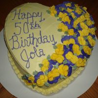 Heart Birthday Cake This is a lemon cake with lemon buttercream. My parents asked me to make this for their friend's Birthday. Her favorite colors are...