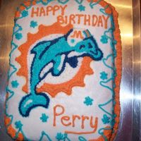 Dolphin Football Birthday Cake 