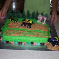 Mud Bog Birthday Cake 